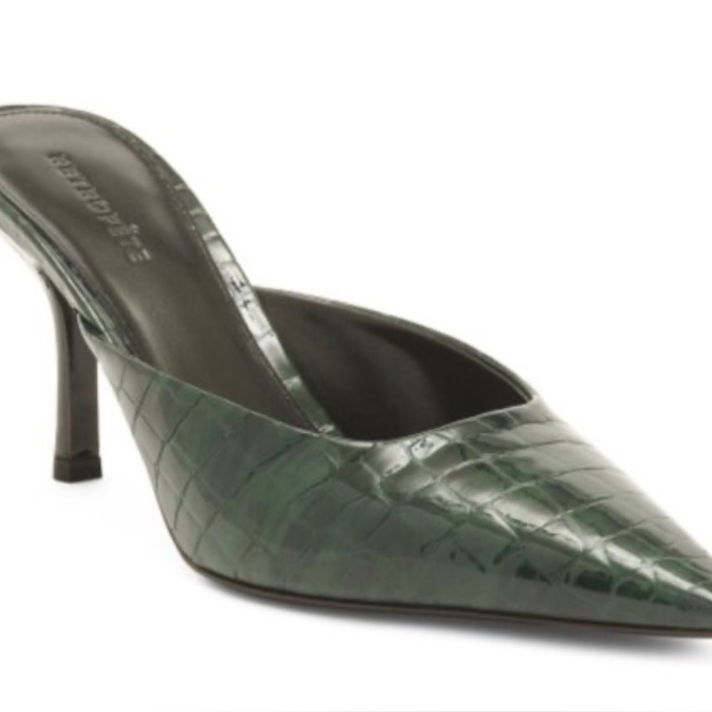 NIB-Retrofete Made in Italy Francesca Pine Kitten Mules - Picture 6 of 13